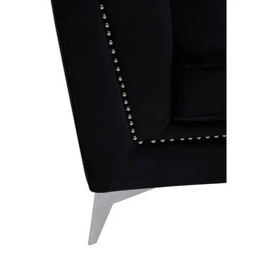 Hansa Black Velvet Chair - Image 8