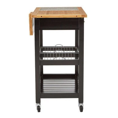 Harlow Glenn Wide Kitchen Trolley with Granite Top - Image 2