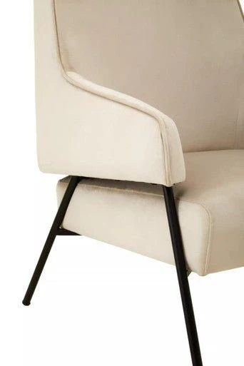 Henia Cream Velvet Chair - Image 6