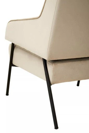 Henia Cream Velvet Chair - Image 8