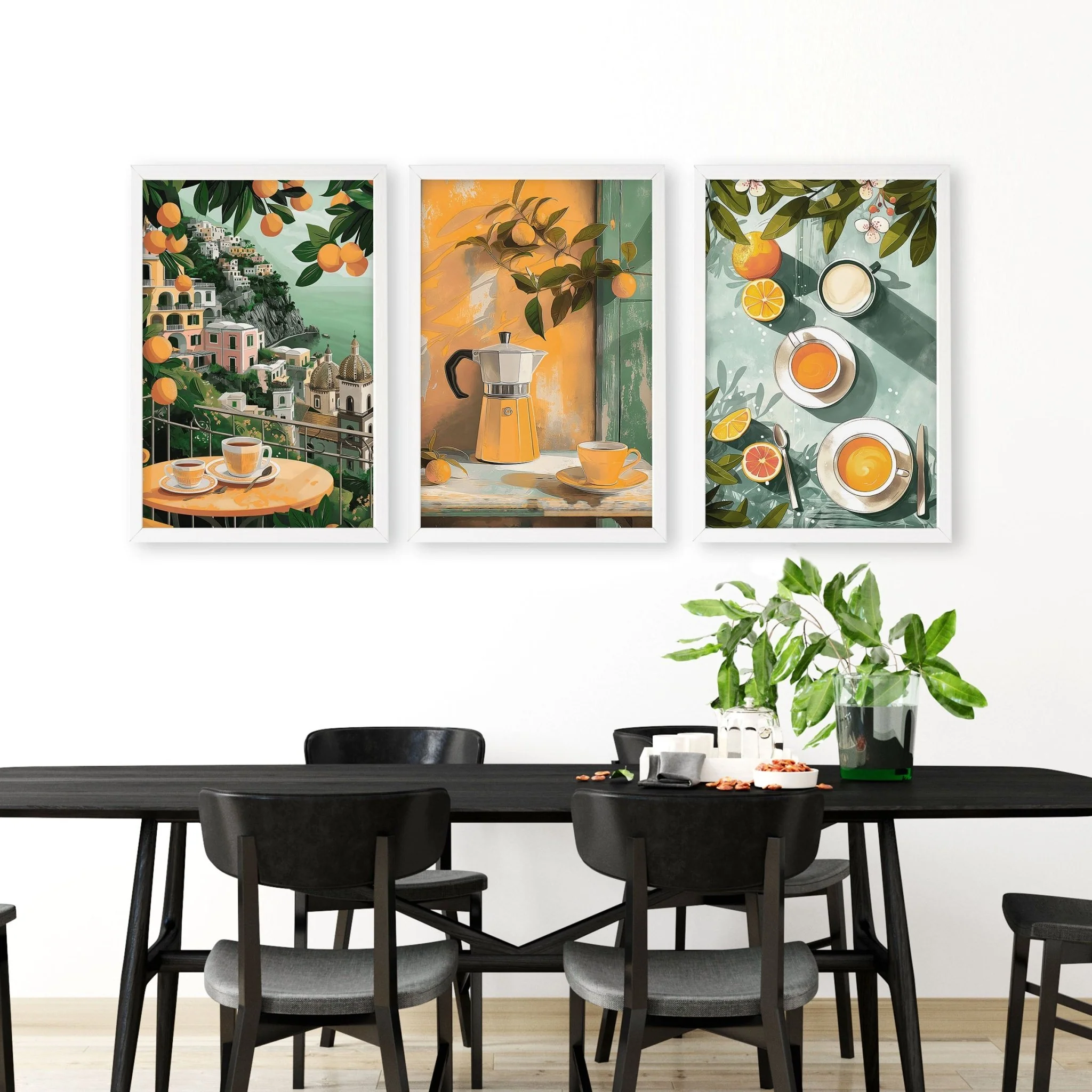 Home Decor Items For Kitchen | Set of 3 Italian Lifestyle Wall art Prints - Image 4