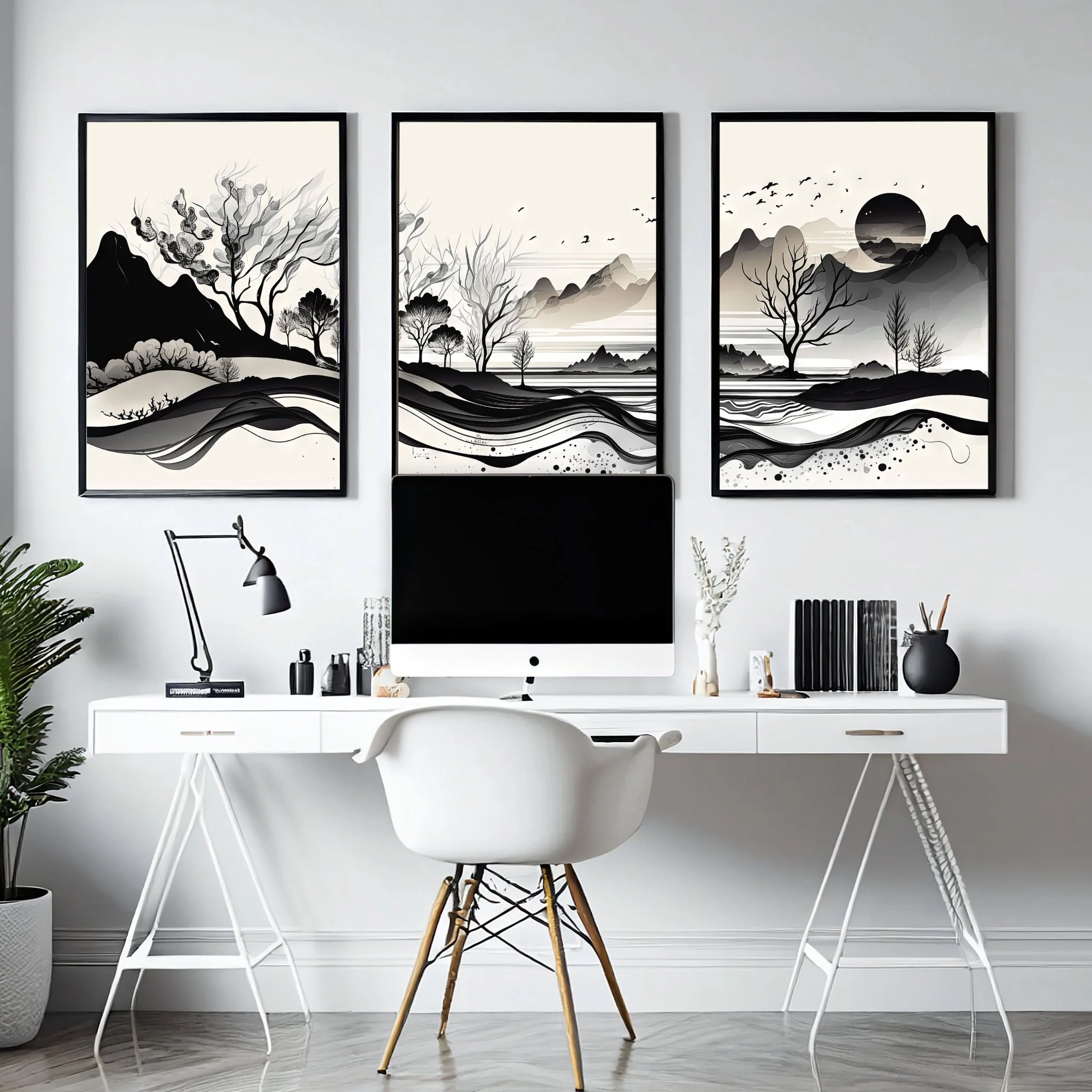 Home Office Wall Accessories | Set of 3 wall art prints - Image 5