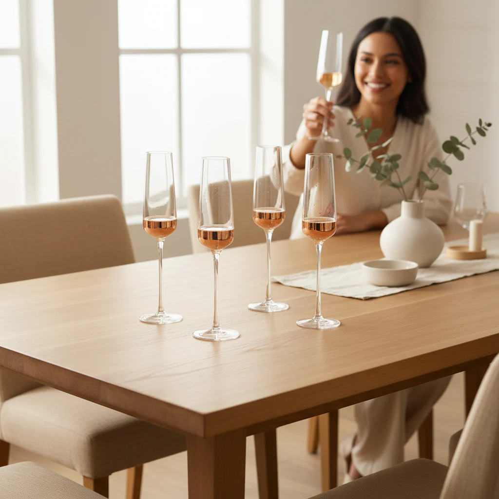 Horizon Set of Four Champagne Glasses - Image 2