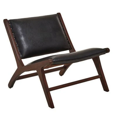 Inca Genuine Black Cow Leather Chair - Image 5