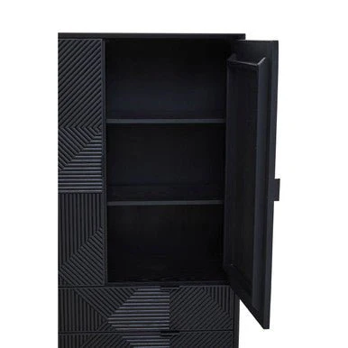 Jakara Black Finish Wooden Cabinet - Image 11