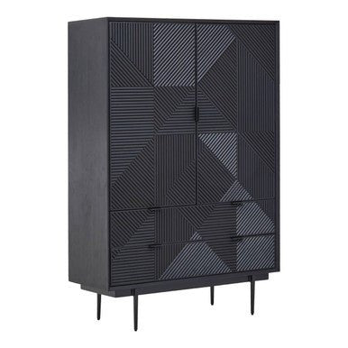 Jakara Black Finish Wooden Cabinet - Image 5