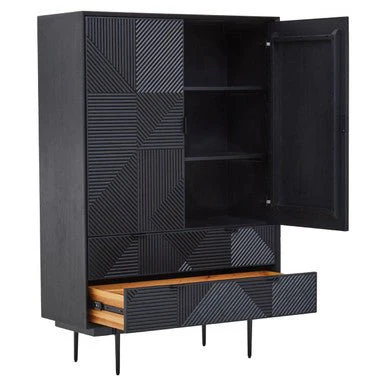Jakara Black Finish Wooden Cabinet - Image 6