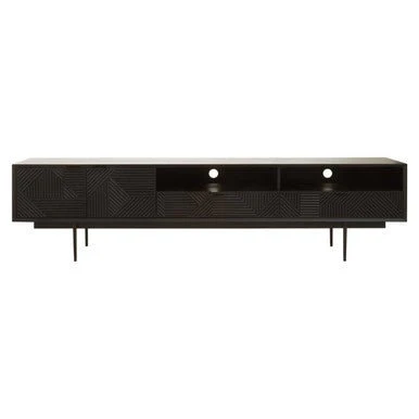Jakara Black Finish Wooden Media Unit - Image 13
