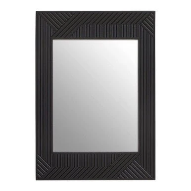 Jakara Black Finish Wooden Wall Mirror - Image 10
