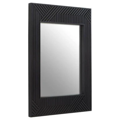 Jakara Black Finish Wooden Wall Mirror - Image 5
