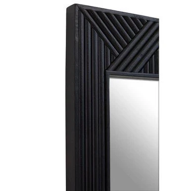 Jakara Black Finish Wooden Wall Mirror - Image 6