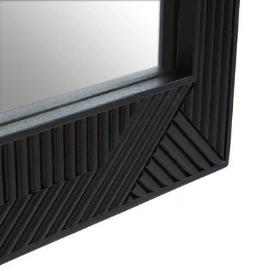 Jakara Black Finish Wooden Wall Mirror - Image 7