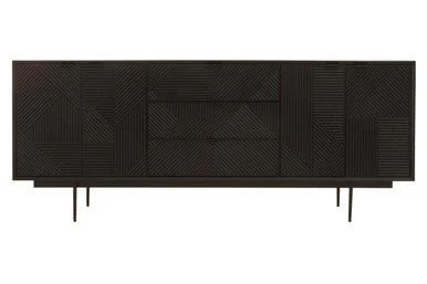 Jakara Black Wood Sideboard With Metal Legs - Image 5