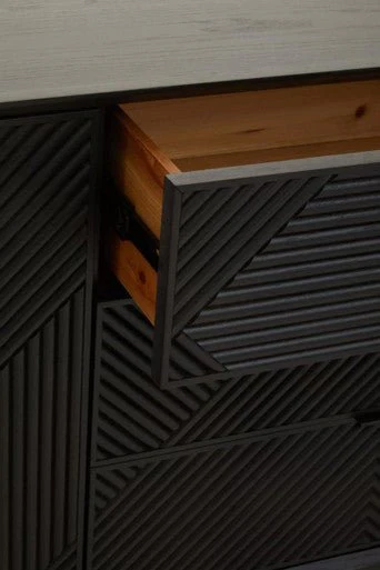 Jakara Black Wood Sideboard With Metal Legs - Image 7