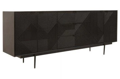 Jakara Black Wood Sideboard With Metal Legs - Image 8