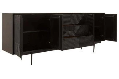 Jakara Black Wood Sideboard With Metal Legs - Image 9