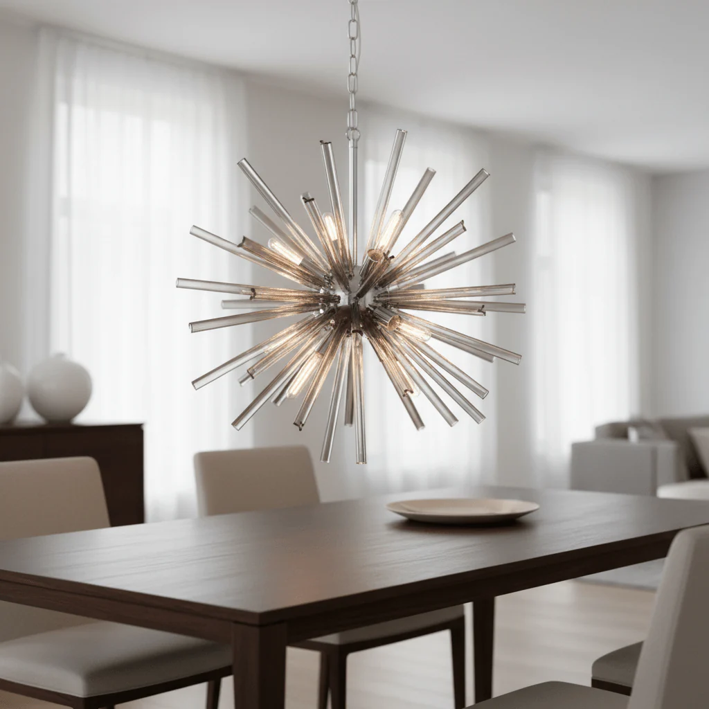 Karlo Smoke Grey Glass And Chrome Finish Light - Image 4