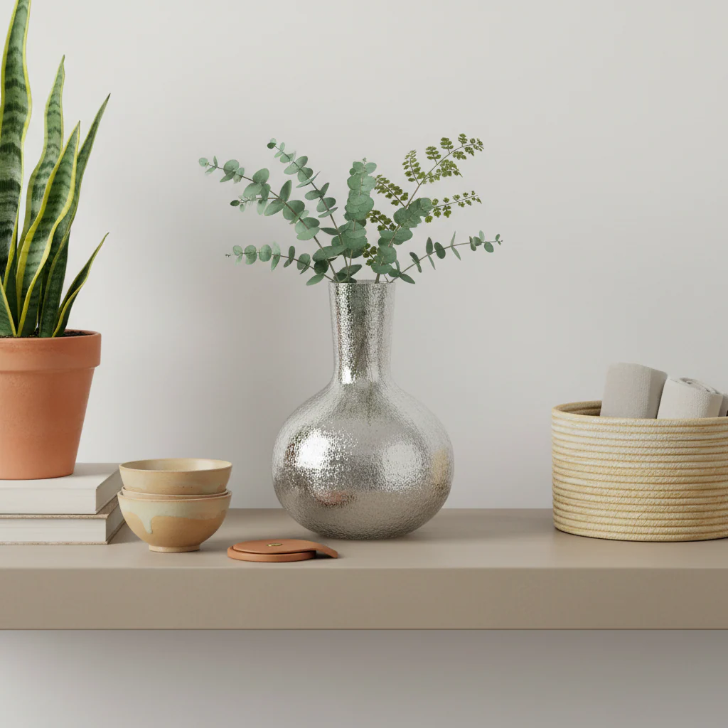 Kensington Townhouse Safia Silver Bottle Vase - Image 4