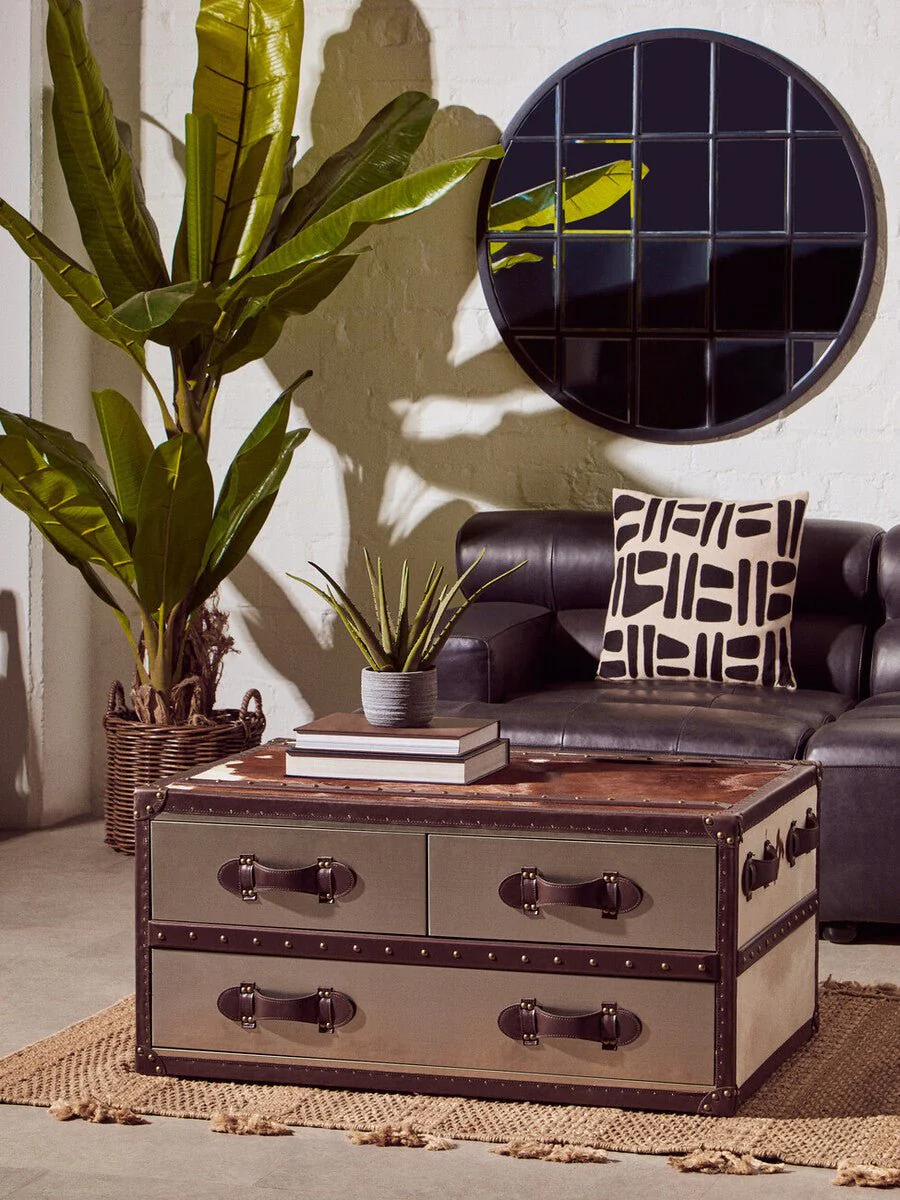 King Left Arm Leather Modular Chaise - Image 11