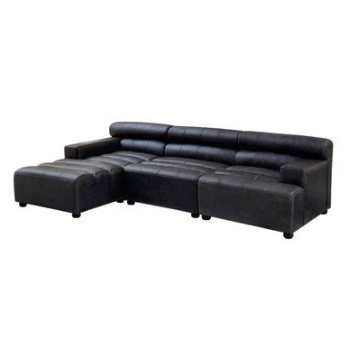 King Left Arm Leather Seat Sofa - Image 9