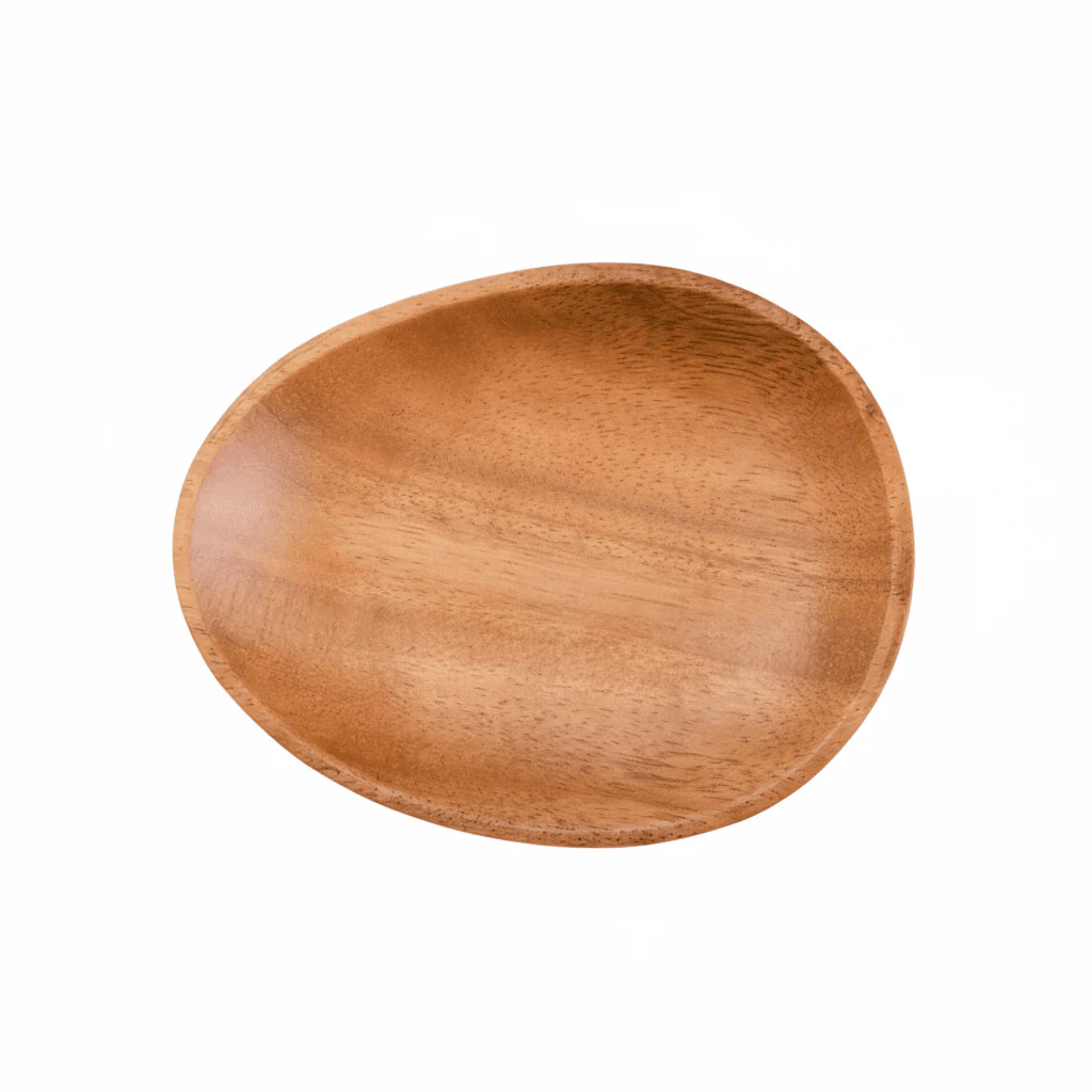 Kora Acacia Wood Small Oval Plate - Image 7