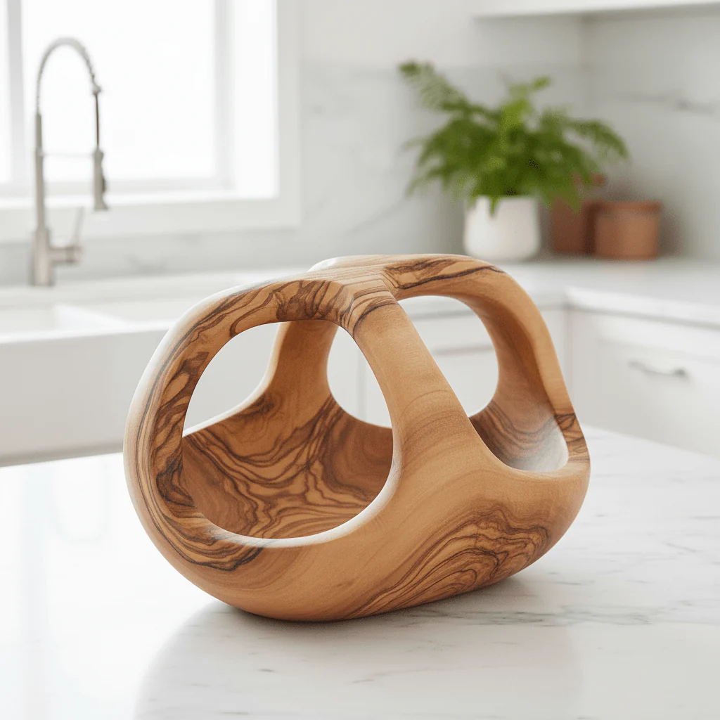 Kora Olive Wood Fruit Bowl - Image 3