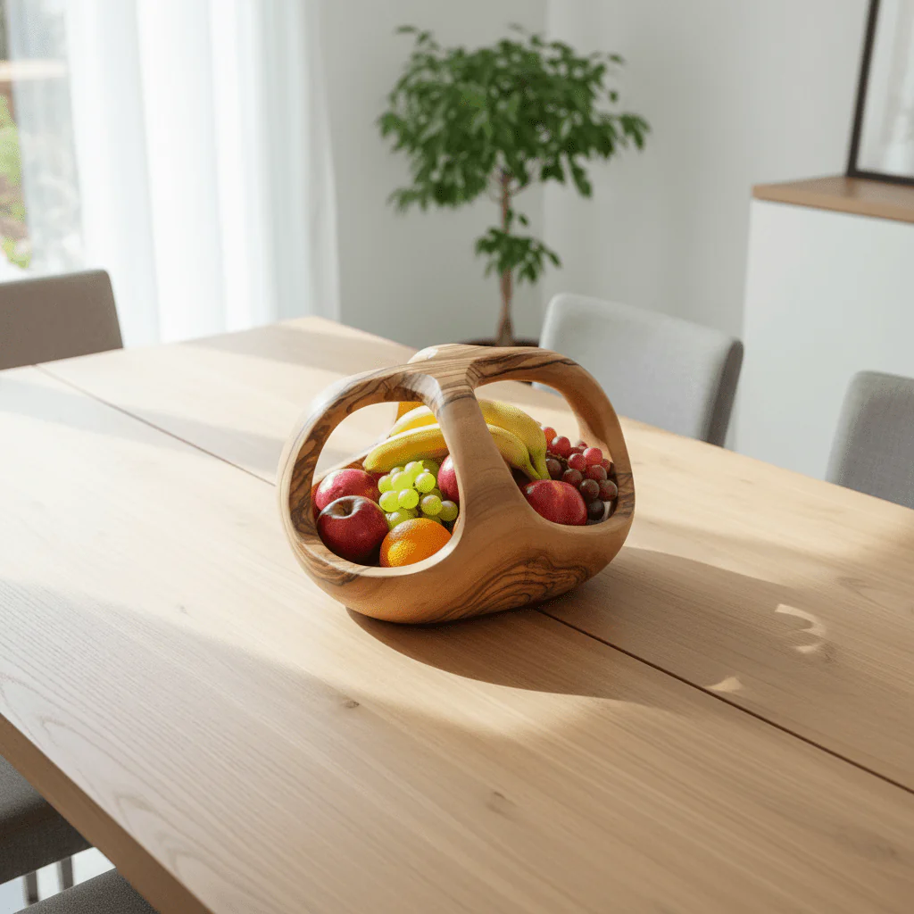 Kora Olive Wood Fruit Bowl - Image 6