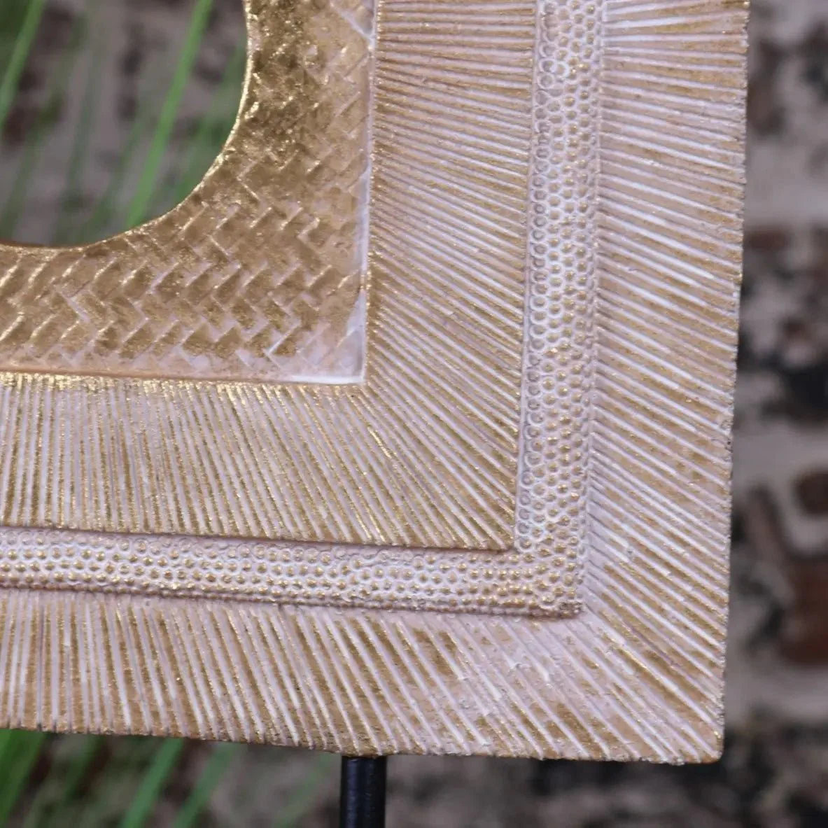 Kudi Luxury Gold Home Ornament Square Shape 38cm - Image 3