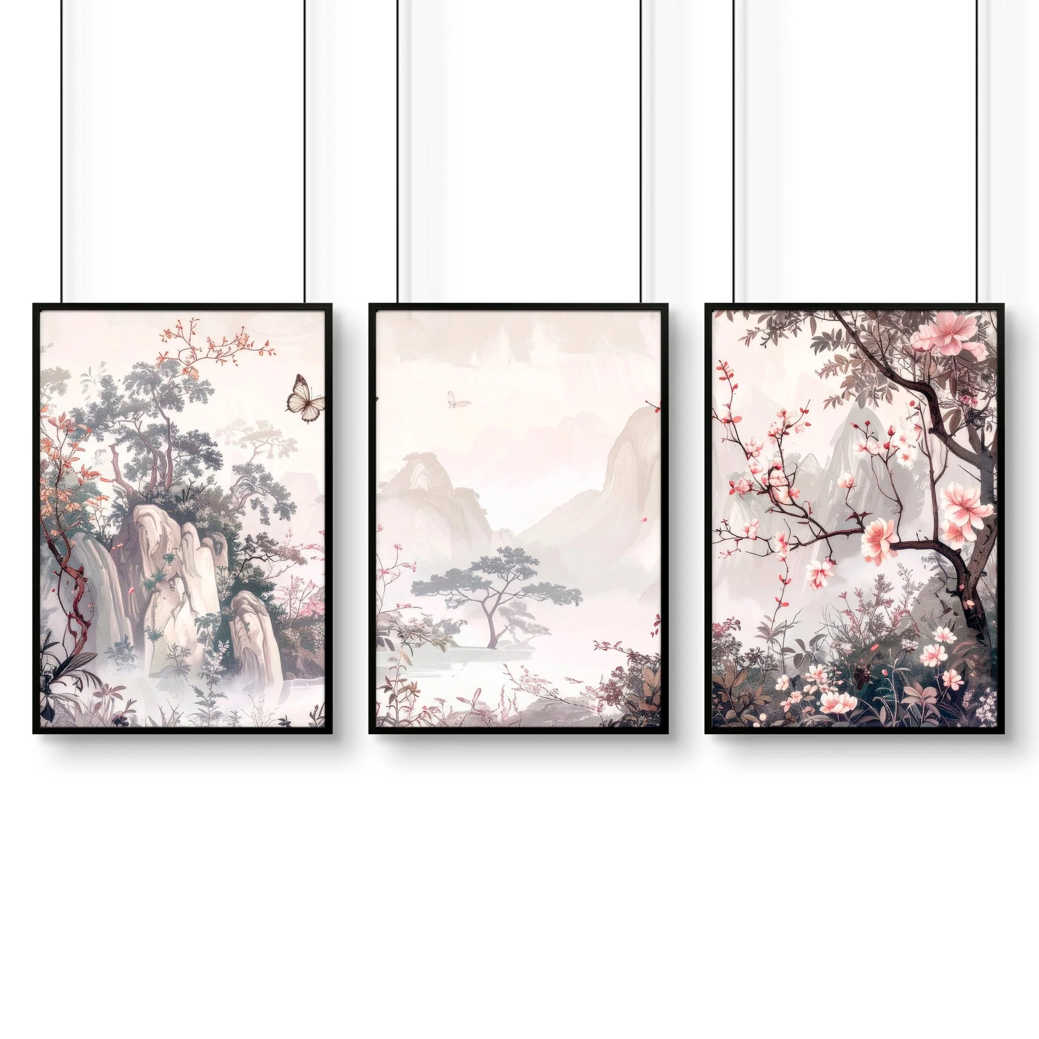 Large Artwork For Walls | Set of 3 Chinoiserie Wall art Prints - Image 14