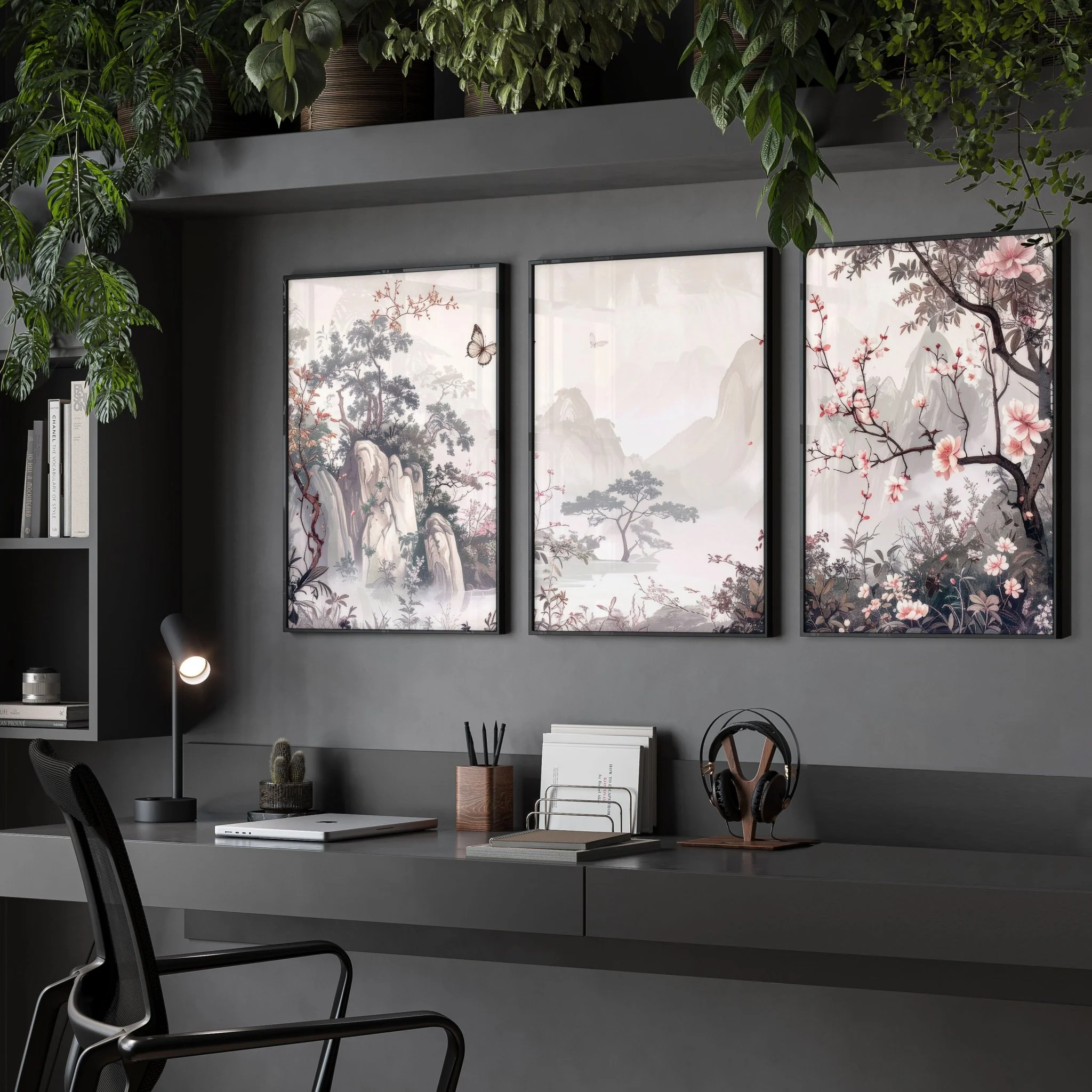 Large Artwork For Walls | Set of 3 Chinoiserie Wall art Prints - Image 3