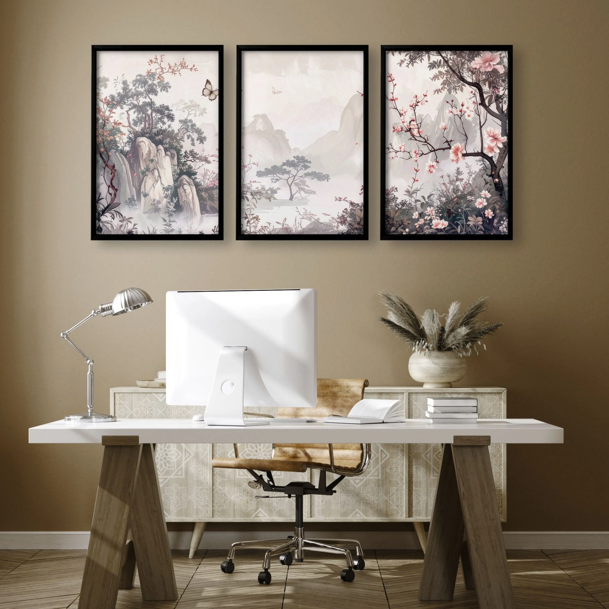 Large Artwork For Walls | Set of 3 Chinoiserie Wall art Prints - Image 5
