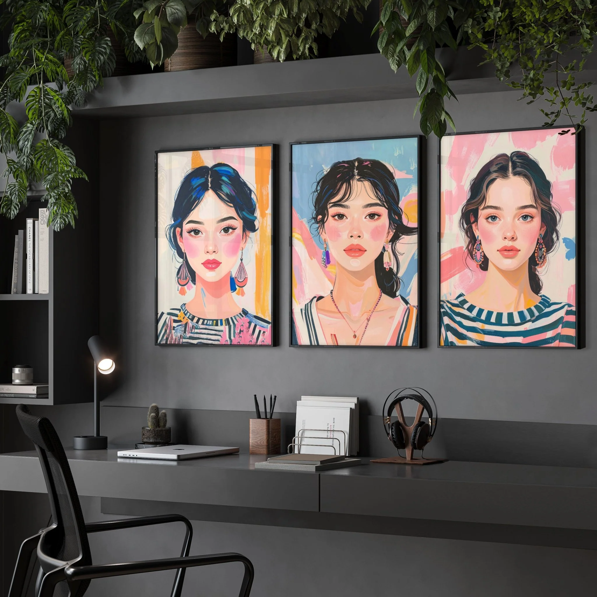 Large Framed Pictures | Set of 3 Boho Women Wall art Prints - Image 5