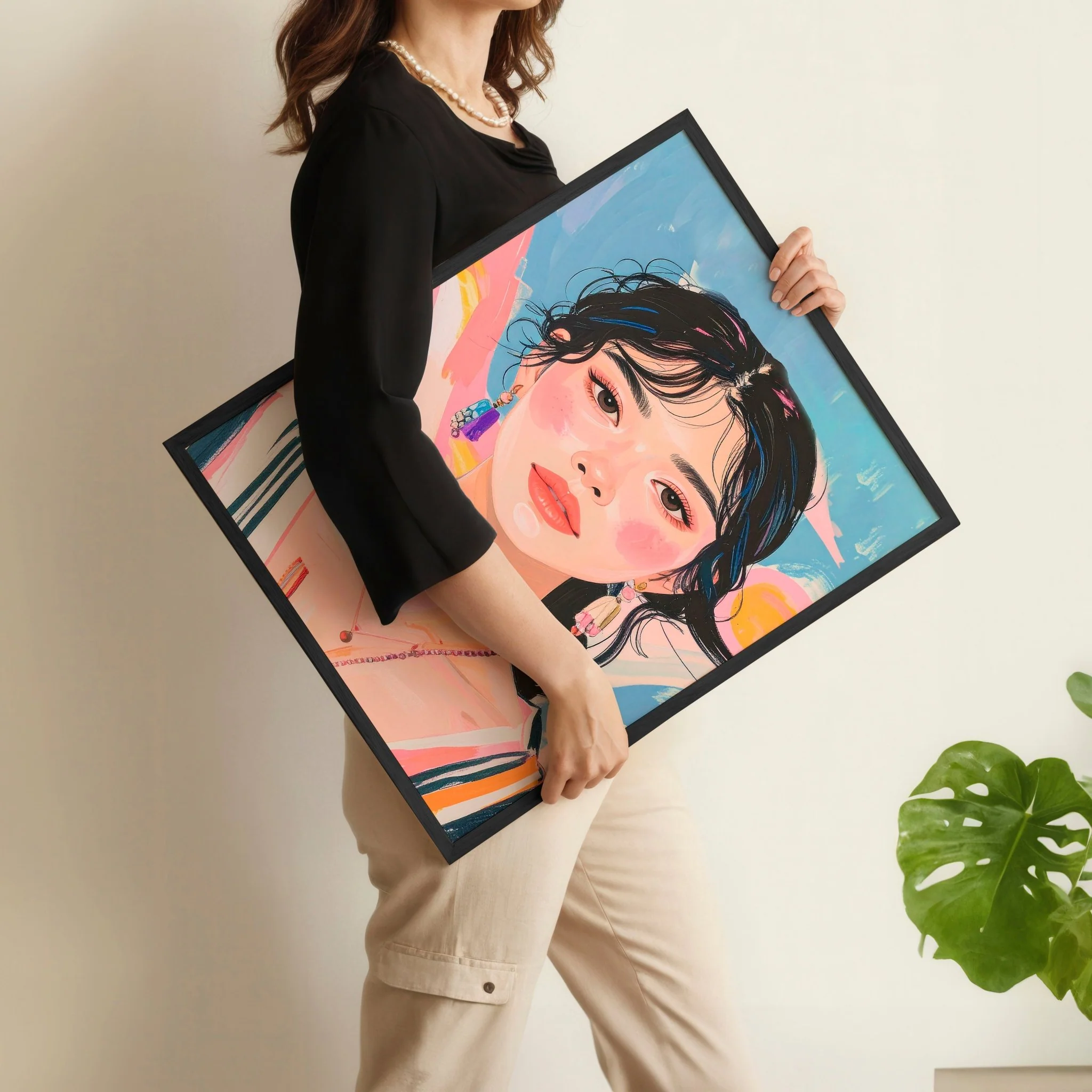 Large Framed Pictures | Set of 3 Boho Women Wall art Prints - Image 9