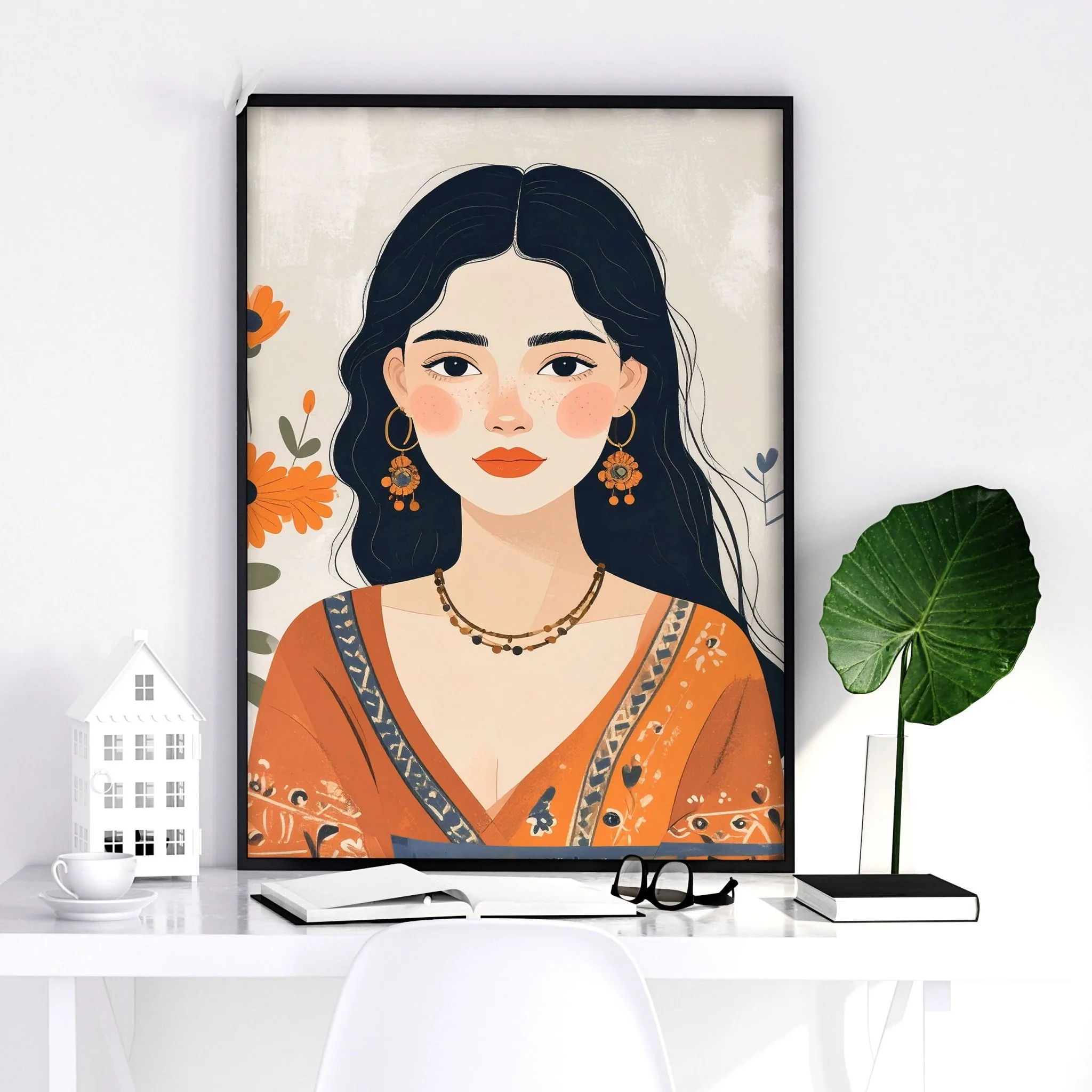 Large Framed Prints | Set of 3 Boho Women Wall art Prints - Image 12