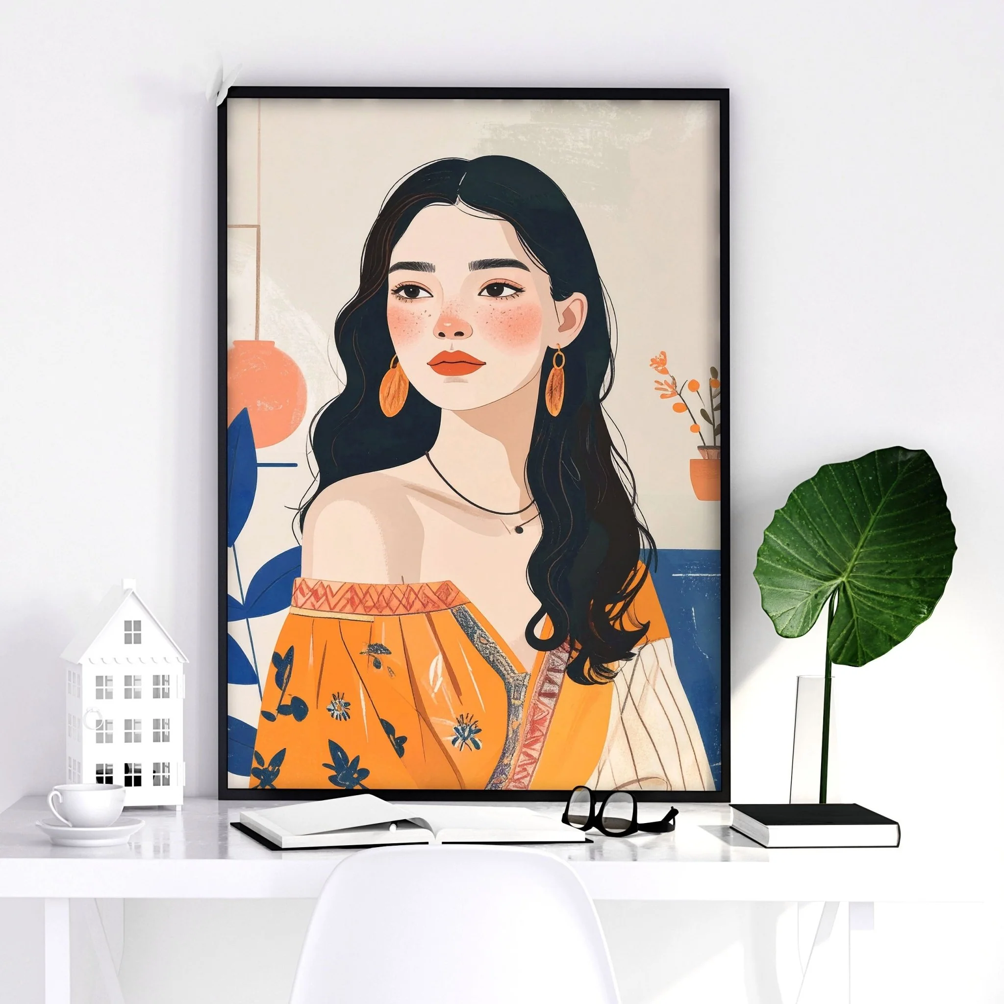 Large Framed Prints | Set of 3 Boho Women Wall art Prints - Image 13