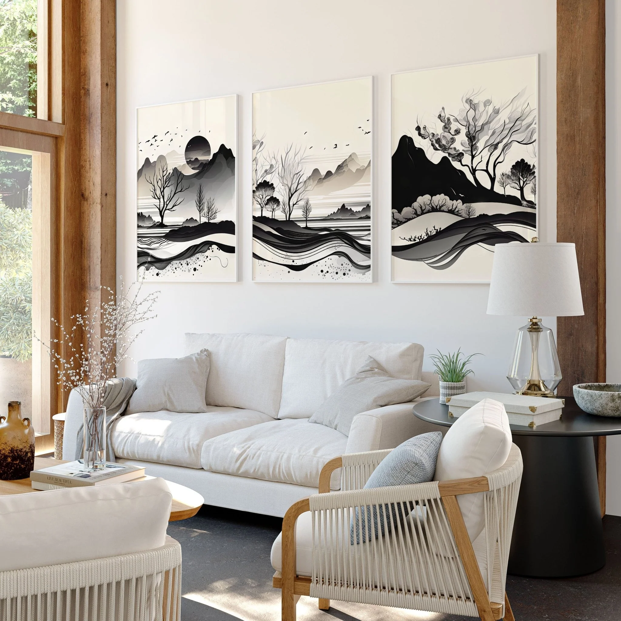 3 Large Pictures on Wall – Set of 3 Living Room Prints - Image 3