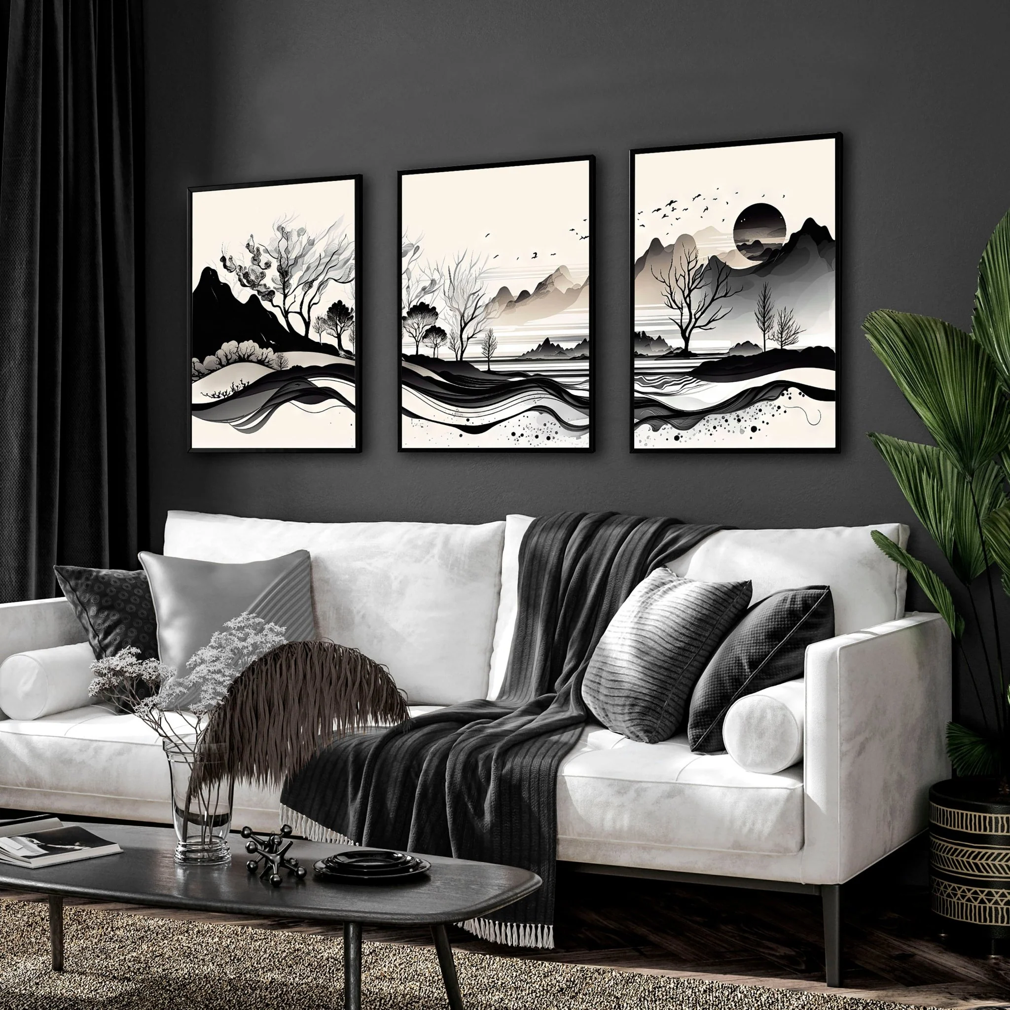 3 Large Pictures on Wall – Set of 3 Living Room Prints - Image 4