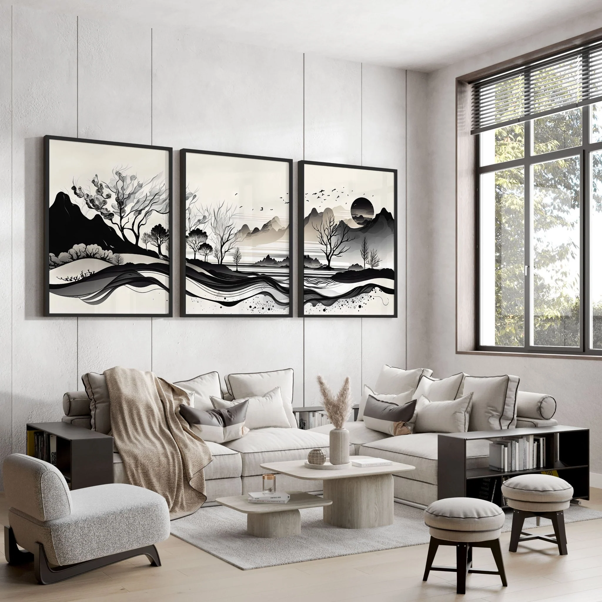 3 Large Pictures on Wall – Set of 3 Living Room Prints - Image 5