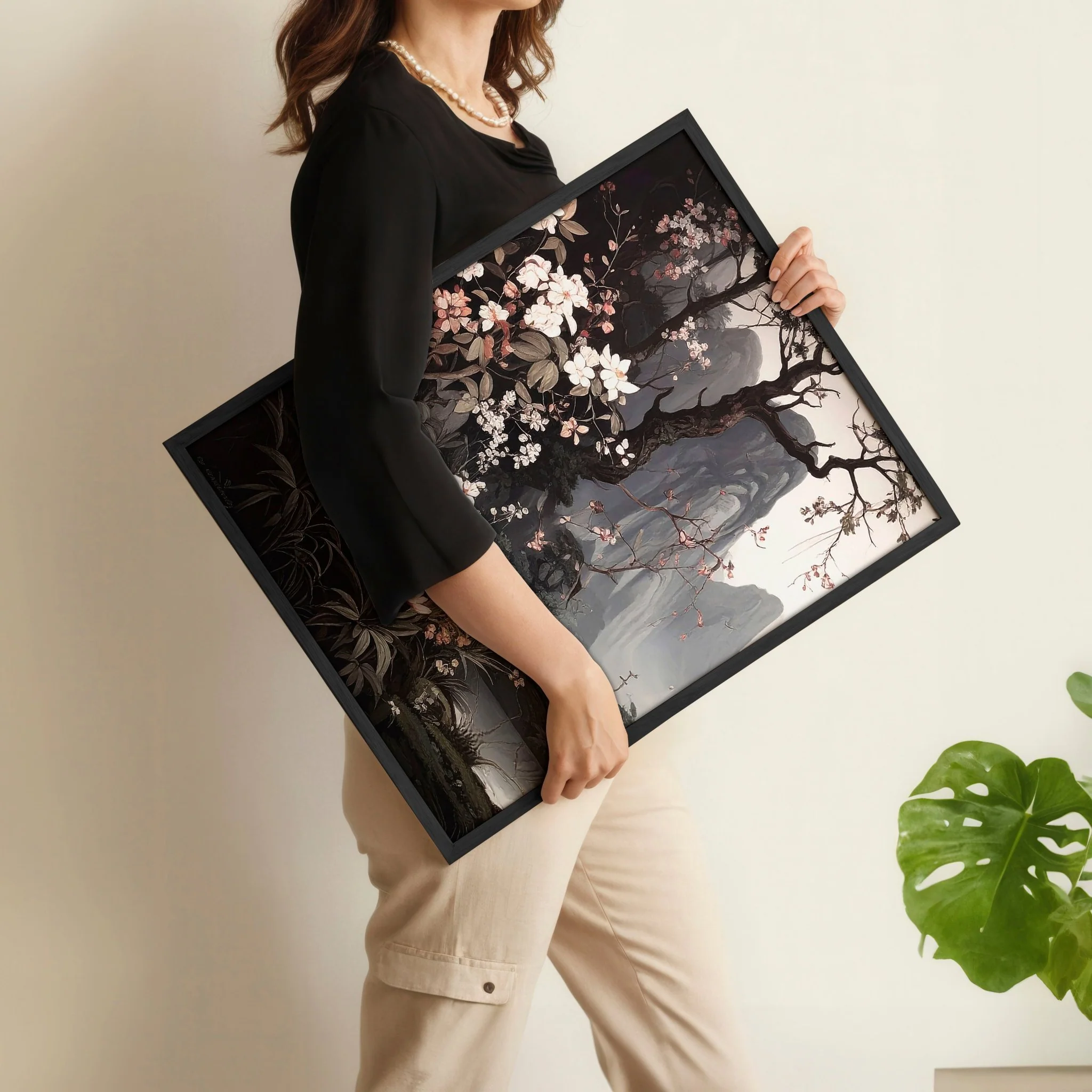 Large Pictures With Frames | Set of 3 Chinoiserie Wall art Prints - Image 5