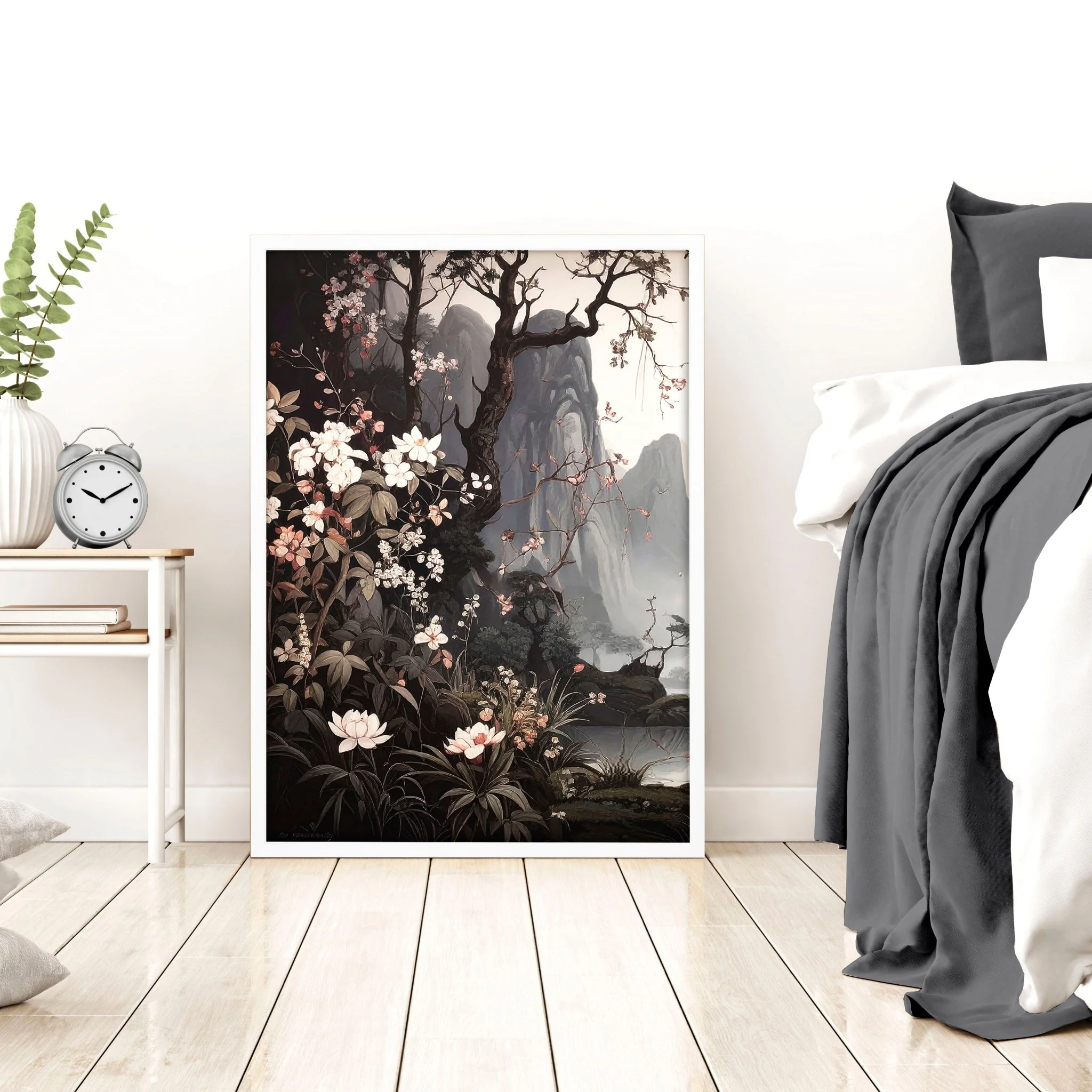 Large Pictures With Frames | Set of 3 Chinoiserie Wall art Prints - Image 7