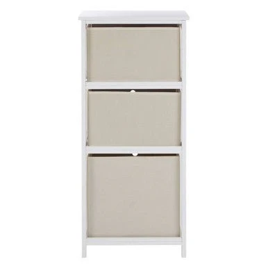 Lindo 3 Natural Fabric Drawers Cabinet - Image 8