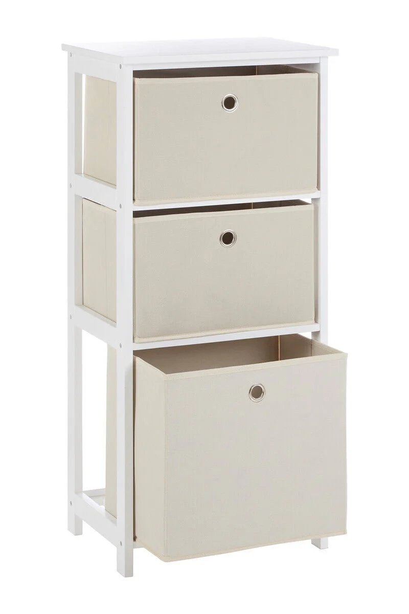 Lindo 3 Natural Fabric Drawers Cabinet - Image 9