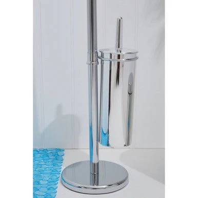 Linnea Chrome Toilet Brush And Roll Holder - Image 10