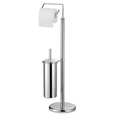 Linnea Chrome Toilet Brush And Roll Holder - Image 5
