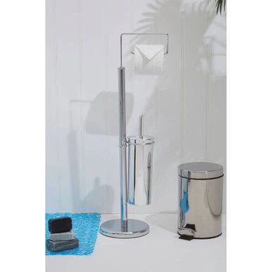 Linnea Chrome Toilet Brush And Roll Holder - Image 7