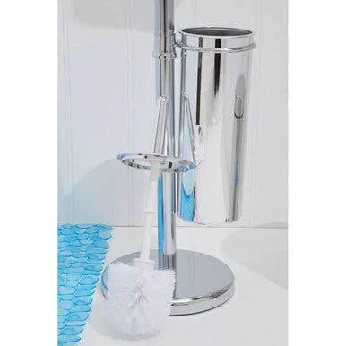 Linnea Chrome Toilet Brush And Roll Holder - Image 8
