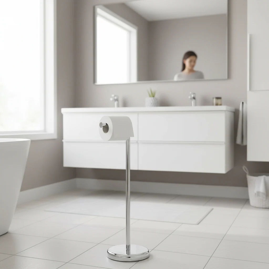 Linnea Chrome Toilet Roll Holder - Image 2