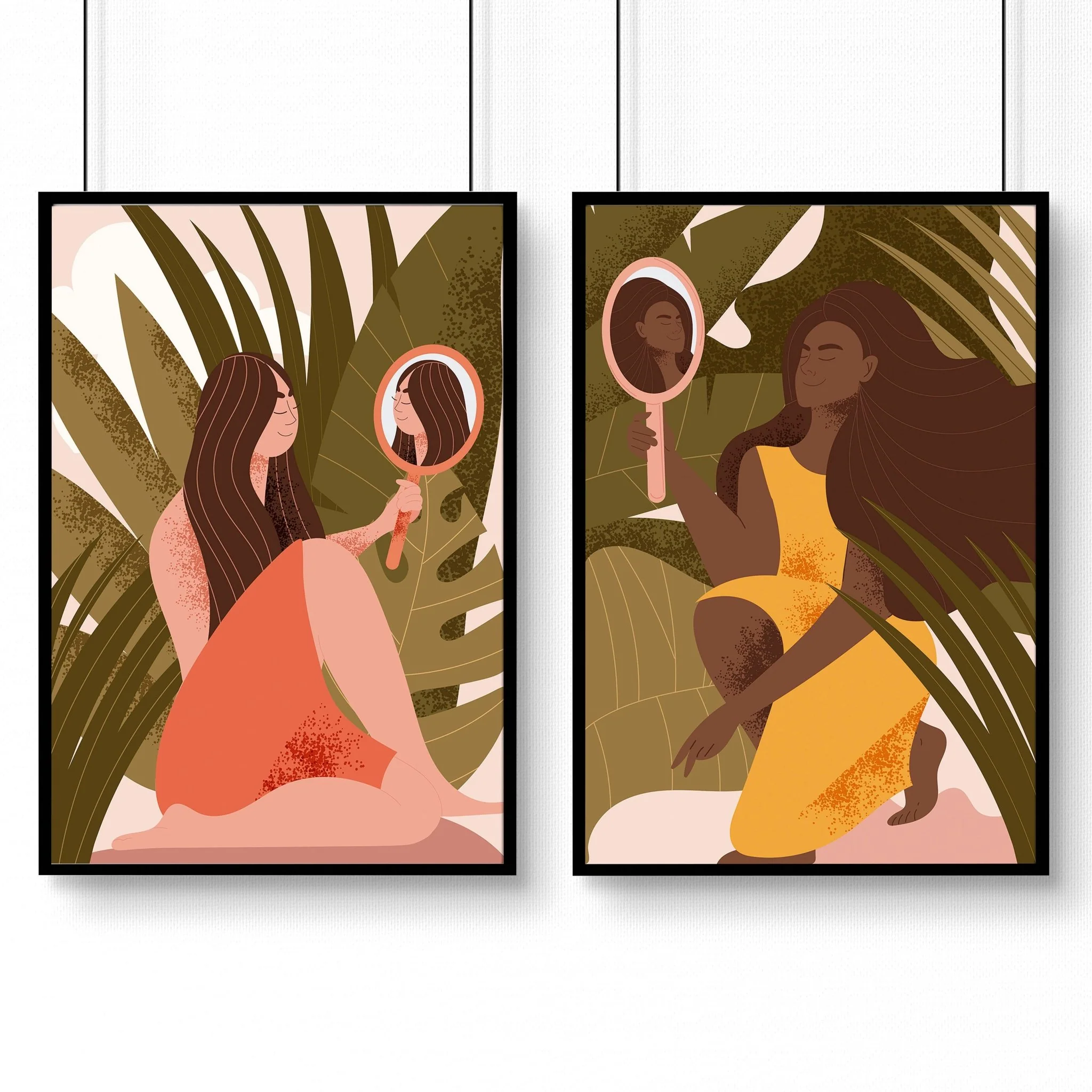 Bathroom wall decor | set of 2 Boho wall art prints - Image 5