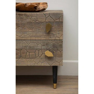Malay Four Drawer Recycled Elm Wood Chest - Image 10