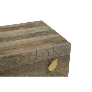 Malay Four Drawer Recycled Elm Wood Chest - Image 14